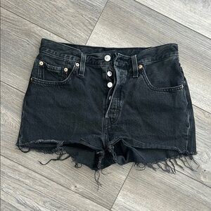 Black Denim Women's Shorts